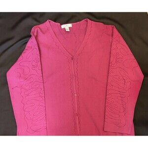Carducci Womens Sz S Cardigan Sweater Pink